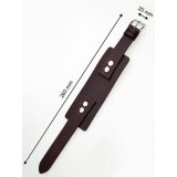 Perigaum Replacement Strap for P-0701 u. P-0702 20 x 260 mm Brown Silver Clasp