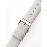 Perigaum Leather Strap 22 x 170 mm White Silver Clasp