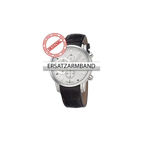 Bossart Replacement Strap Leather BW-1104 Brown Silver Clasp
