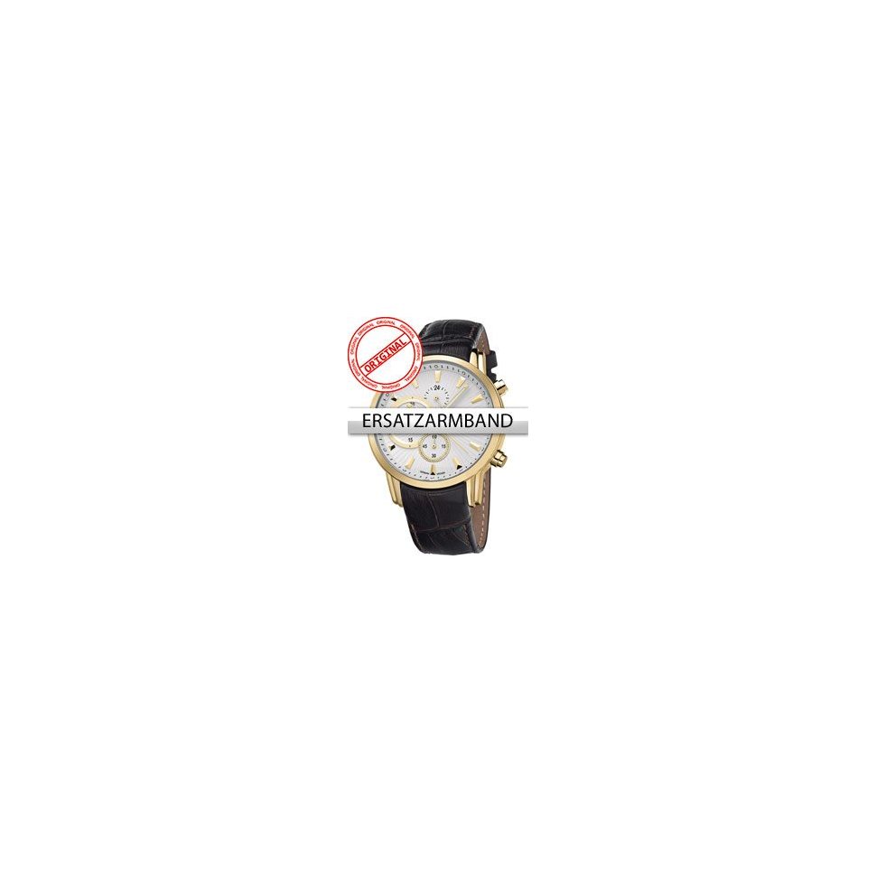 Bossart Replacement Strap Leather BW-1104 Brown Gold Clasp