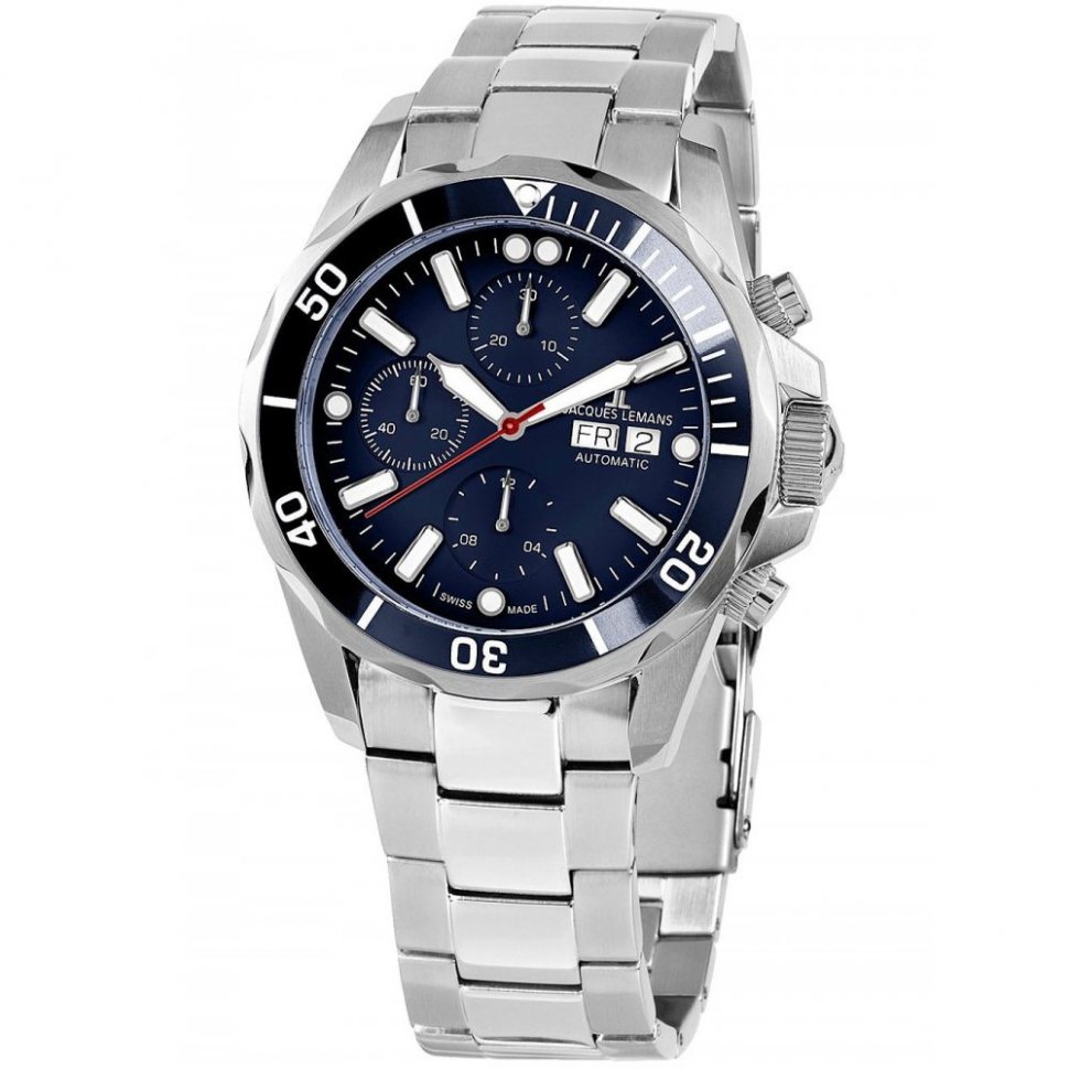 Jacques Lemans 1-1926G Liverpool Automatic Chronograph Mens Watch