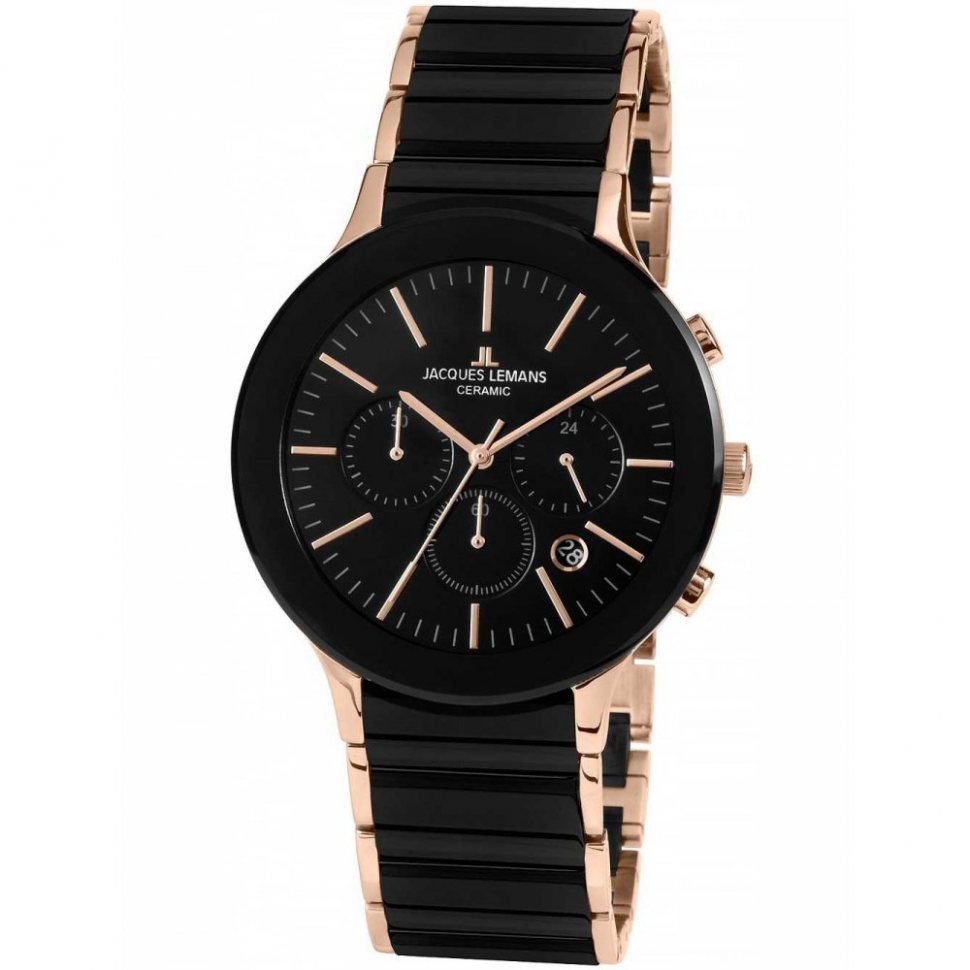 Jacques Lemans 1-1854C Dublin Ceramic Chronograph Men's 42mm 5 ATM