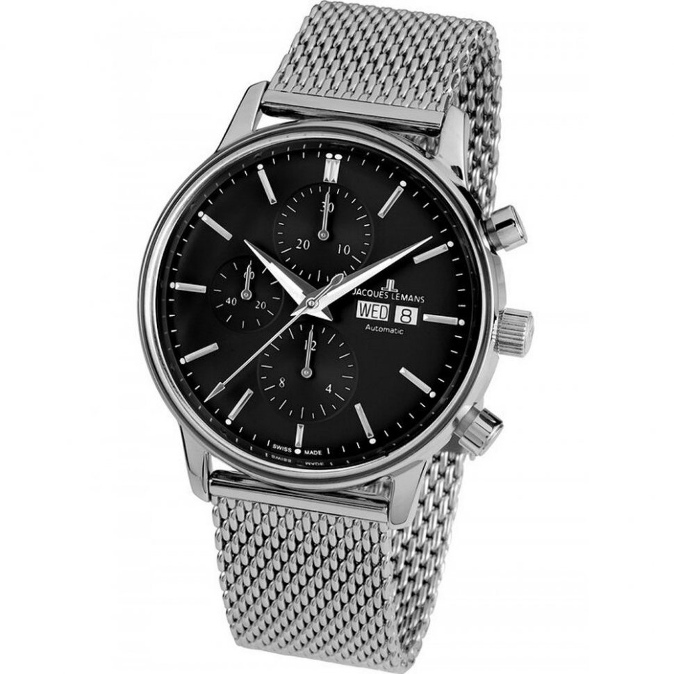 Jacques Lemans N-208C Retro Classic automatic chronograph 44mm 5ATM