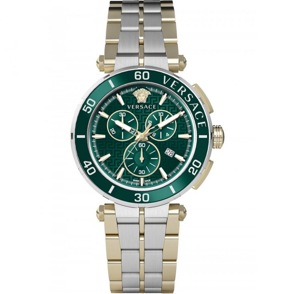 Versace VE3L00422 Greca Chronograph Mens Watch 45mm 5ATM 
