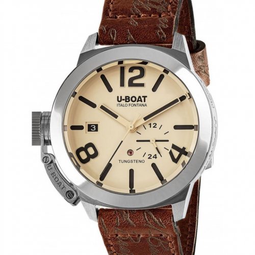 U-Boat 8892 Classico Tungsteno Beige Automatic Mens Watch 42mm 10ATM