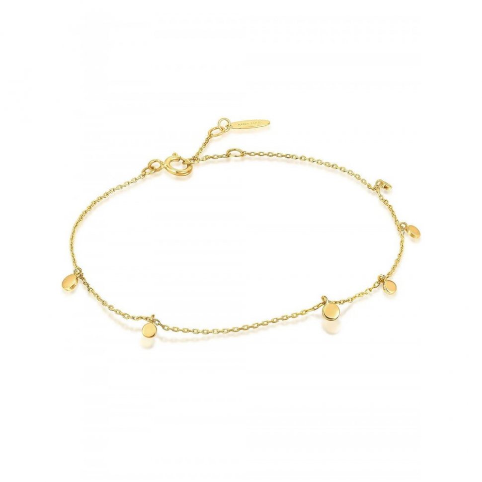 ANIA HAIE BAU001-05YG Gold Mixed Disc Bracelet Ladies Gold 14K