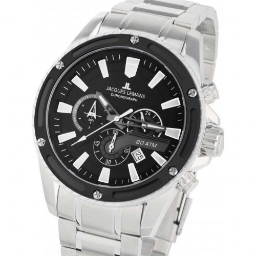 Jacques Lemans 1-2141E Liverpool Chronograph Mens Watch 48mm 20ATM