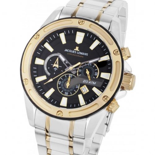 Jacques Lemans 1-2141I Liverpool Chronograph Mens Watch 48mm 20ATM