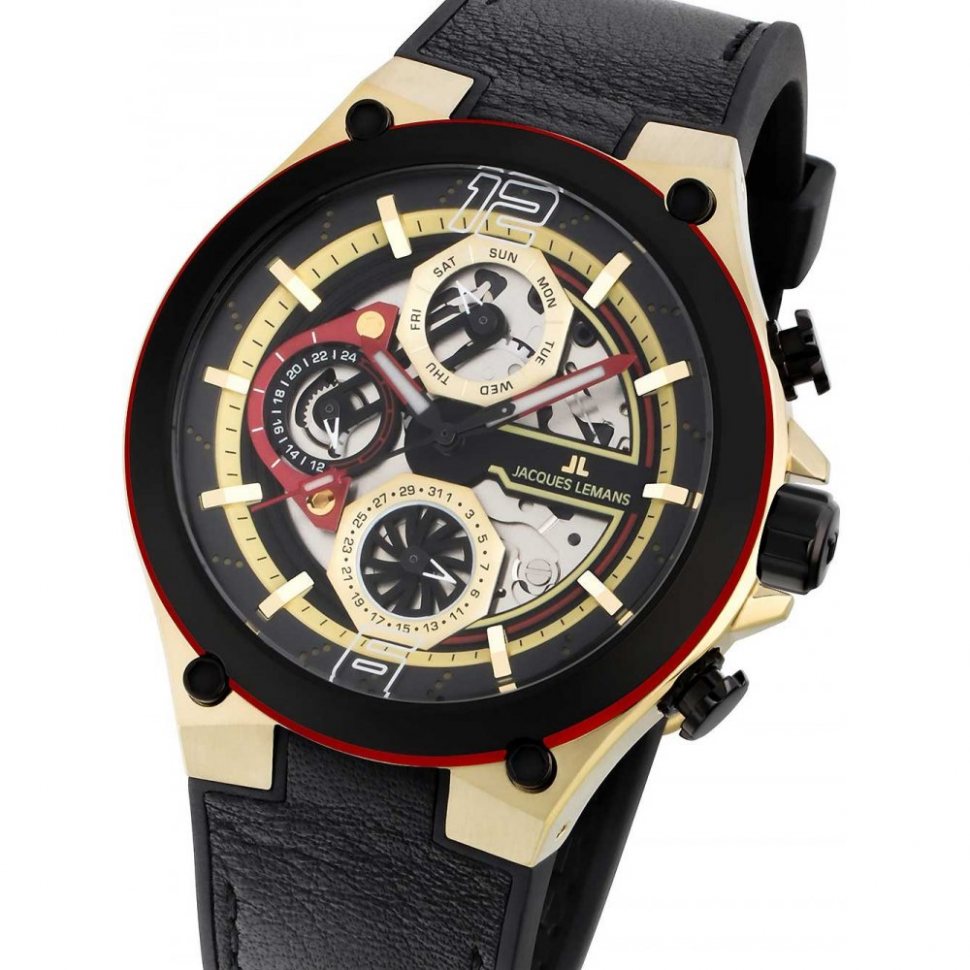 Jacques Lemans 1-2150B Manchester Multifunction Mens Watch 43mm 10ATM