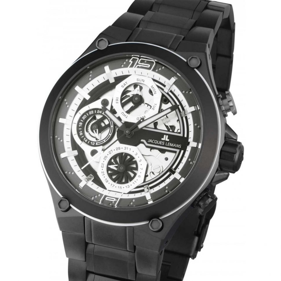 Jacques Lemans 1-2150F Manchester Multifunction Mens Watch 43mm 10ATM