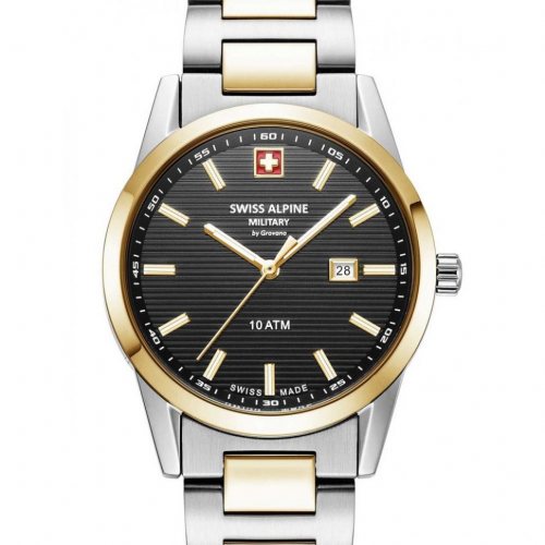 Swiss Alpine Military 7767.1147 Ladies Watch Argos two tone black 34mm 10ATM