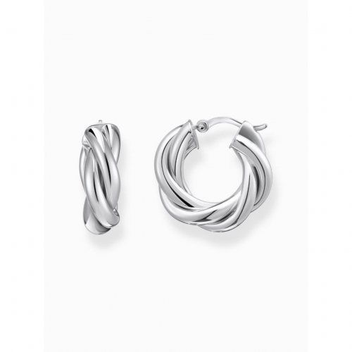 Thomas Sabo CR742-001-41 Bold - Silver Hoop Earrings 20,0 mm Intertwined design Ladies
