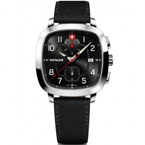 Wenger 01.1933.108 Mens Watch Vintage Sport Chronograph 40mm 5ATM