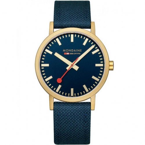 Mondaine A660.30360.40SBQ Classic Blue And Gold40mm 3ATM