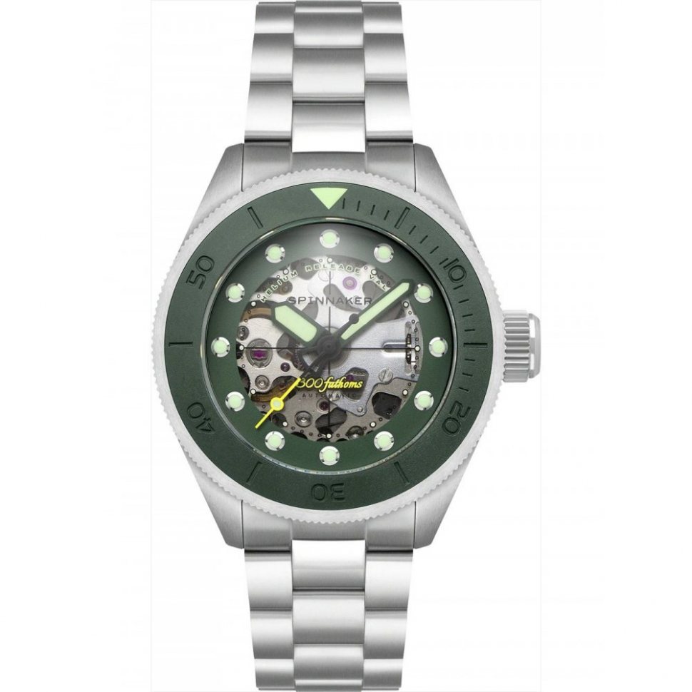 Spinnaker SP-5135-22 Mens Watch Piccard Skeleton Automatic 45mm 55ATM