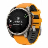 Garmin 010-02904-11 Mens Watch fenix 8 AMOLED Sapphire crystal silicone strap 47mm 10ATM