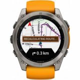Garmin 010-02905-11 Mens Watch fenix 8 AMOLED Sapphire crystal silicone strap 51mm 10ATM