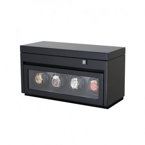 Paul Design Watch Winder Gentlemen 4+6 Black Highgloss 20057