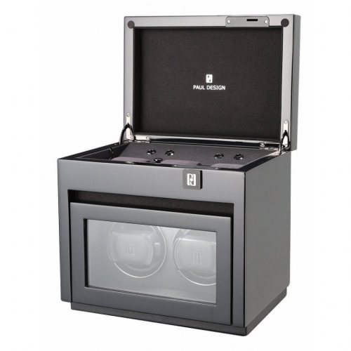 Paul Design Watch Winder Gentlemen 2+3 Black Highgloss 20095